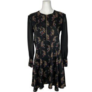 Sandro Paris Kaiya Tiger Print Dress 3 US/8 Black MISSING BELT
